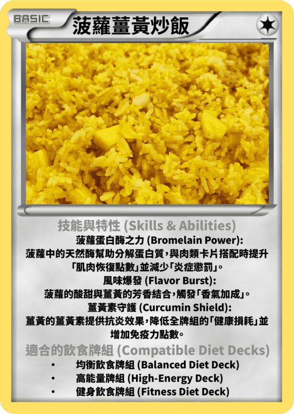 200g 薑黃菠蘿炒飯(克) + 200g 五香牛展(克) (668 kcal, C:41g, P:74g, F:17g)